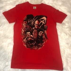Limited Edition Wes Craven Horror Character Collage Graphic T-shirt Women Small